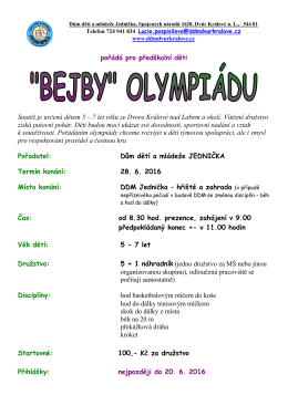 bejby_olympiáda_propozice