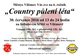 Country 2016 - Městys Vilémov