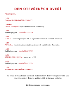 program - DSP Kralovice