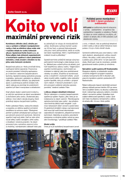 maximální prevenci rizik - Toyota Material Handling CZ s.r.o.