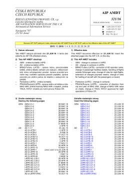 AIP AMDT - Letecká informační služba