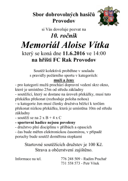 Memoriál Aloise Vítka