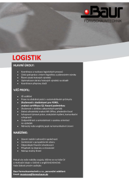logistik - Baur Formschaumtechnik