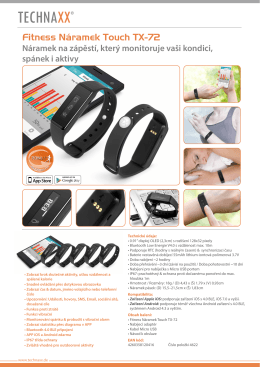 Fitness Armband Touch TX-72 CZ