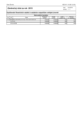 Závěrečný účet za rok 2015