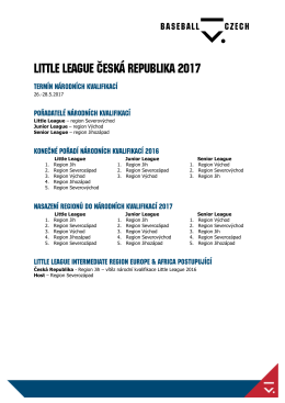 Little League Česká Republika 2017