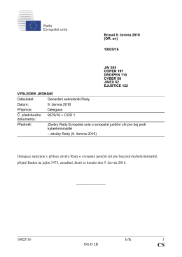 10025/16 lr/lk 1 DG D 2B Delegace naleznou v příloze závěry Rady