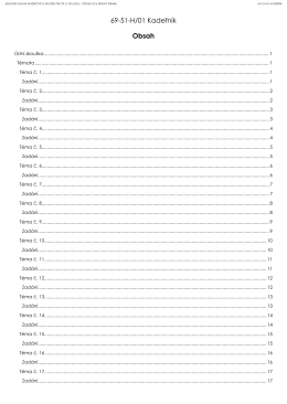 Jednotné zadání závěrečných zkoušek pro šk. r. 2015/2016