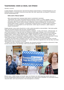 Tanártüntetés: miénk az iskola, nem Orbáné