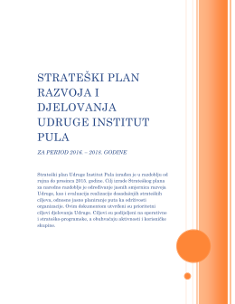 Strateški plan 2016. - Pula