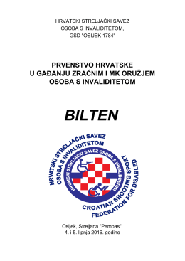 Bilten - hrvatski streljački savez osoba s invaliditetom