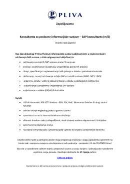 SAP konzultanta (m/ž)