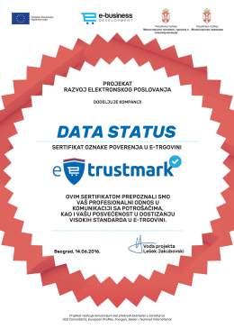 data status - Eposlovanje Srbija