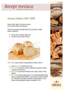 Ovsený chlieb s OAT LOVE