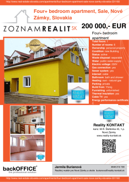 200 000,- EUR - Real Estate Slovakia