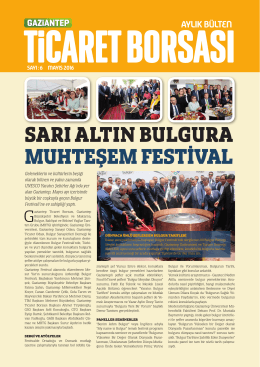 mayıs 2016 faaliyet - Gaziantep Ticaret Borsası