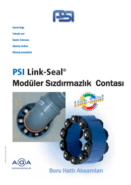 PSI Link-Seal® Modüler Sızdırmazlık Contası