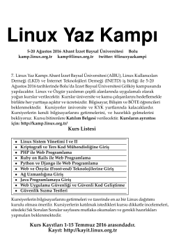 Linux Yaz Kampı