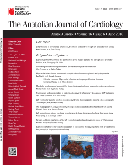 The Anatolian Journal of Cardiology