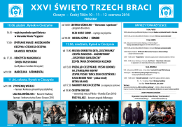 Cieszyn – Český Těšín 10 – 11 – 12 czerwca 2016