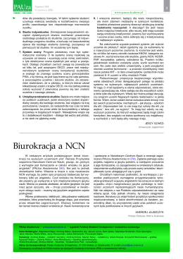 Biurokracja a NCN