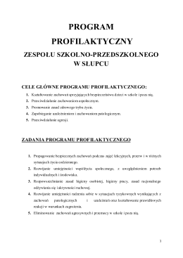 program profilaktyczny - Aktualności ZSP w Słupcu