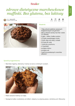 zdrowe dietetyczne marchewkowe muffinki. Bez glutenu