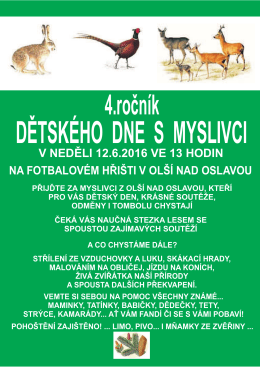 plakát Myslivci Olší 2016.cdr
