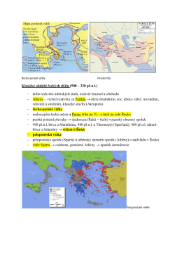 Klasické období řeckých dějin (500 – 338 př.n.l.)