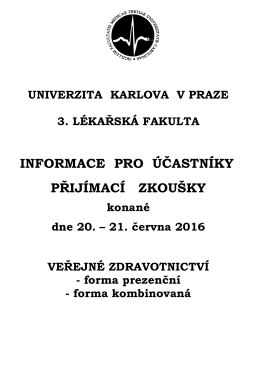 Harmonogramy 2016 - Univerzita Karlova v Praze