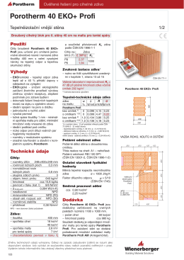 Porotherm 40 EKO+ Profi