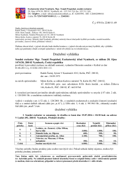 070 Ex 2240/11 - Exekutorský úřad Nymburk