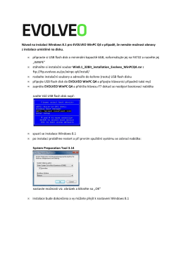 EVOLVEO WinPC Q4 - instalace Windows 8.1_instalation of