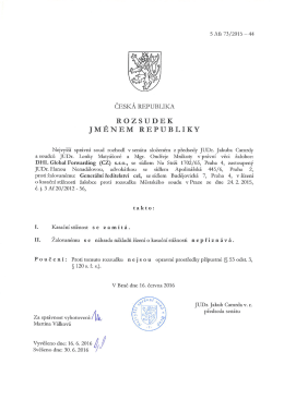 Page 1 5 Afs 73/2015 – 44 ČESKÁ REPUBLIKA R O Z SU D E K JM