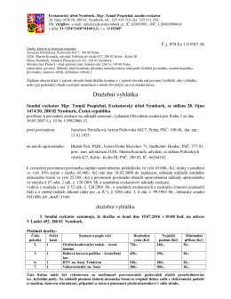 070 Ex 1119/07 - Exekutorský úřad Nymburk