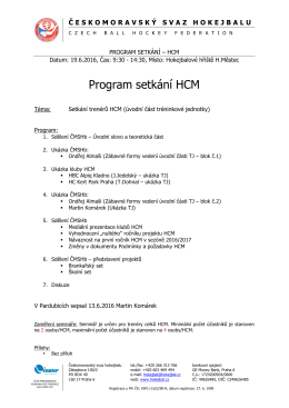 Program setkání HCM