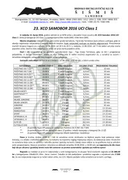 23 XCO Samobor 2016 UCI Class 1 - Raspis