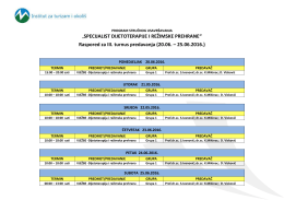 Raspored predavanja – SDiRP Mostar3