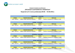 Raspored predavanja – SSiP Mostar3