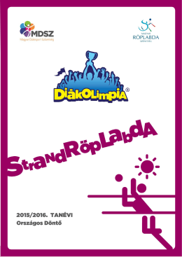 Strandröplabda OD 2015/2016 - Magyar Diáksport Szövetség