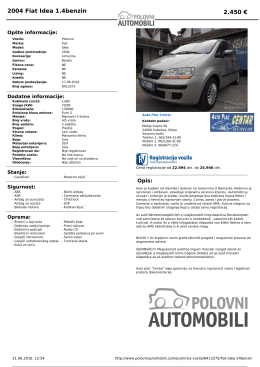 Fiat Idea 1.4benzin - PolovniAutomobili.com