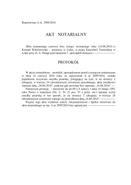 akt notarialny