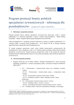 BPP polskich specjalności żywnościowych wersja II z dnia 14.06