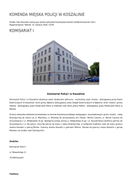 Generuj PDF - Komenda Miejska Policji w Koszalinie