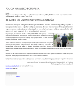 policja kujawsko-pomorska 38-latek nie uniknie odpowiedzialności