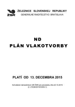 ND Plán vlakotvorby