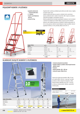 Pojazdný rebrík s Plošinou Hliníkové dvojité rebríky s Plošinkou €/ks