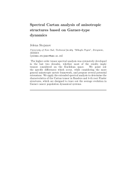Spectral Cartan analysis of anisotropic structures based on Garner