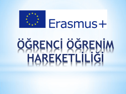 2016-2017 Erasmus+ Öğrenim Hareketliliği