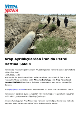 Arap Ayrılıkçılardan İran`da Petrol Hattına Saldırı